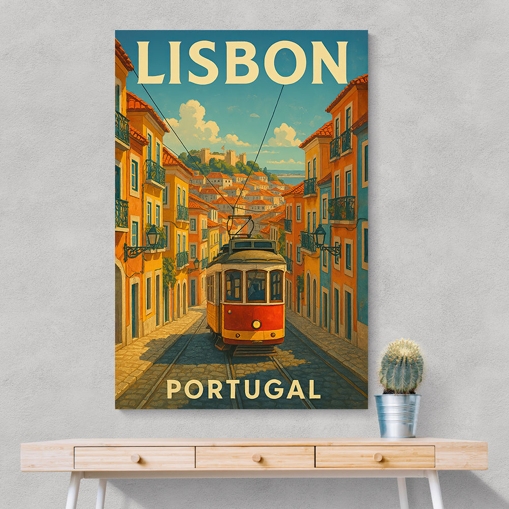 Lisbon Travel Poster Wall Art
