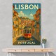 Lisbon Travel Poster Wall Art