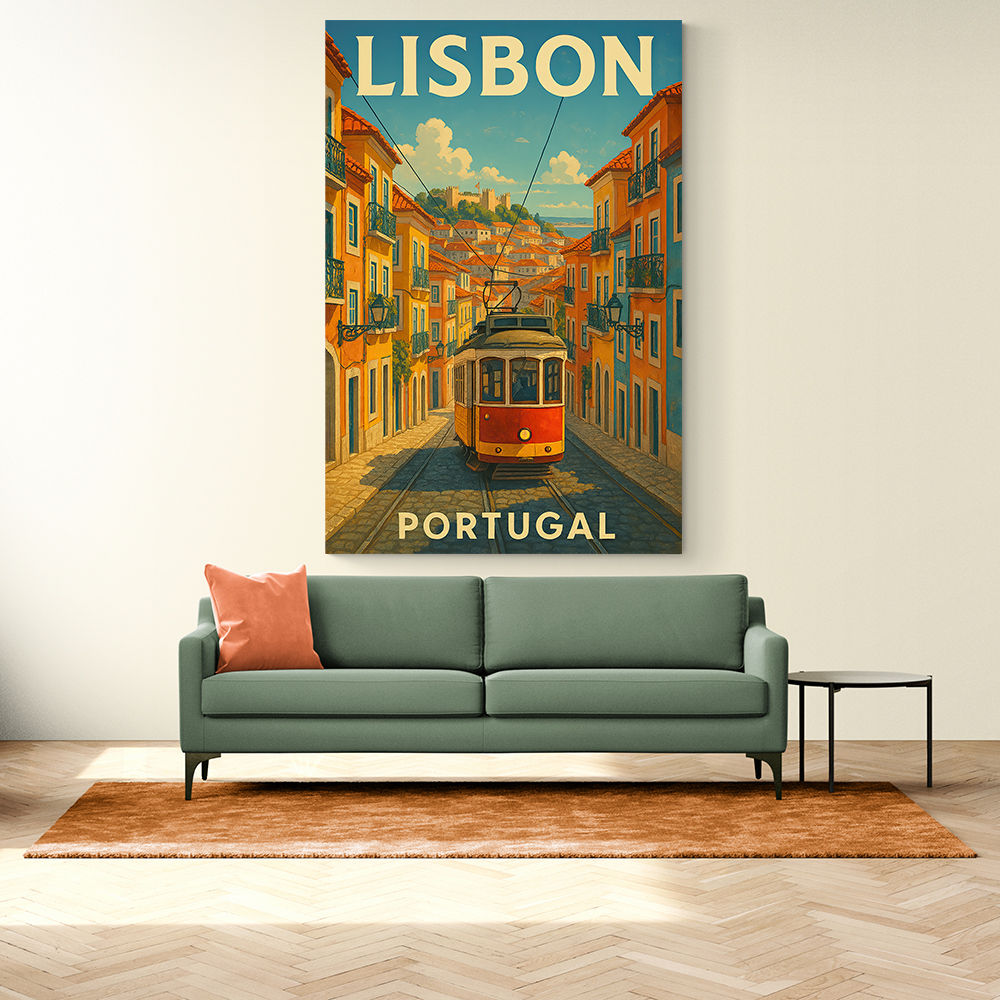 Lisbon Travel Poster Wall Art