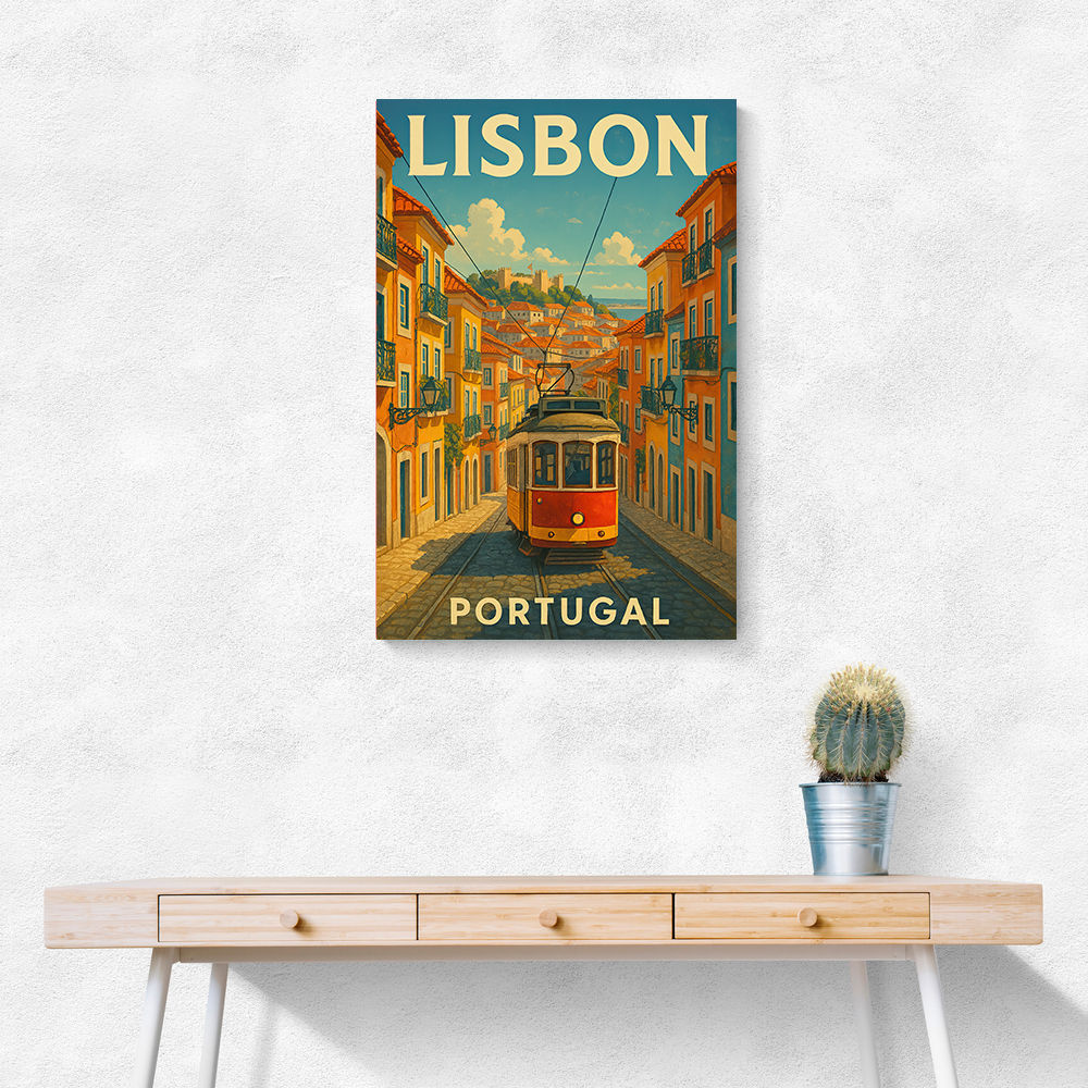 Lisbon Travel Poster Wall Art