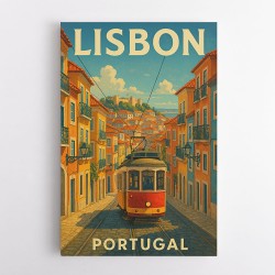 Lisbon Travel Poster Wall Art