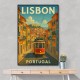 Lisbon Travel Poster Wall Art