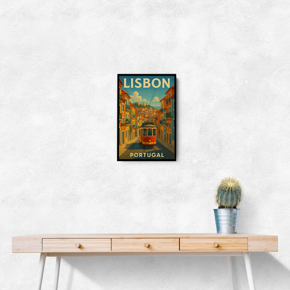 Lisbon Travel Poster Wall Art