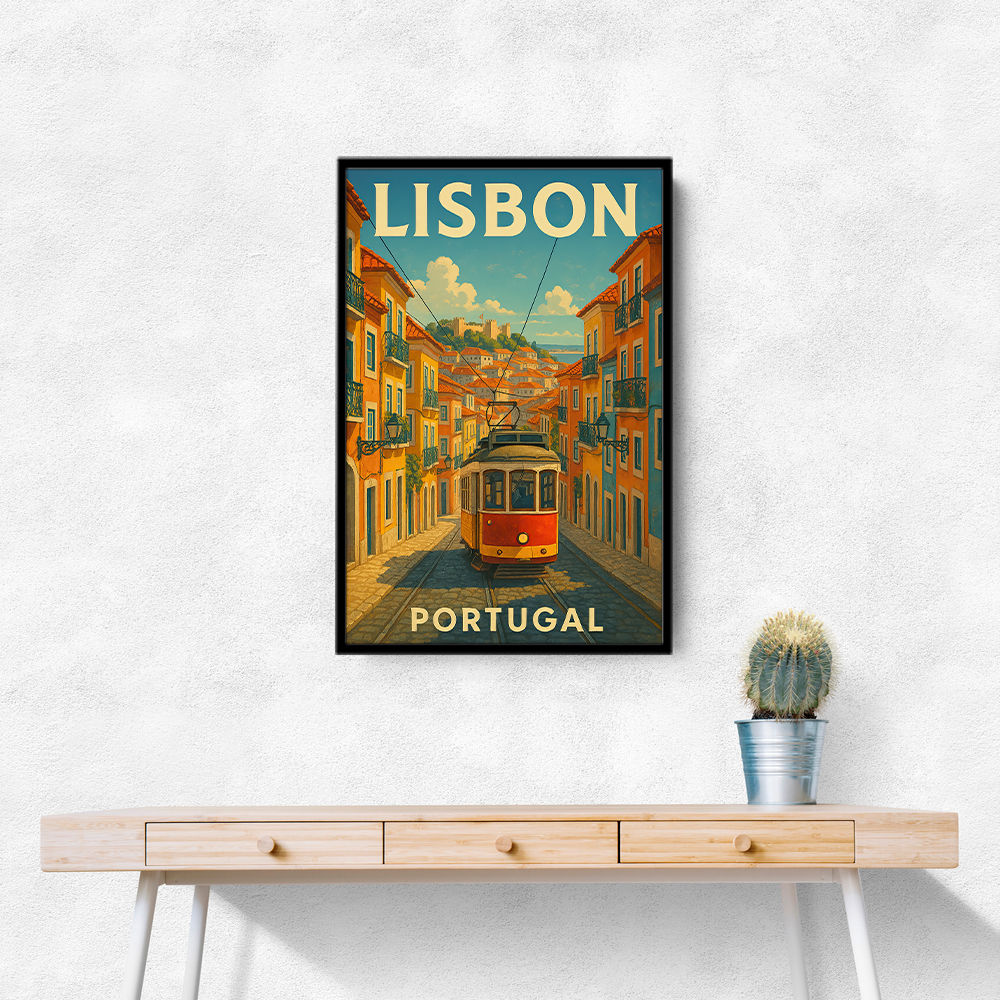 Lisbon Travel Poster Wall Art