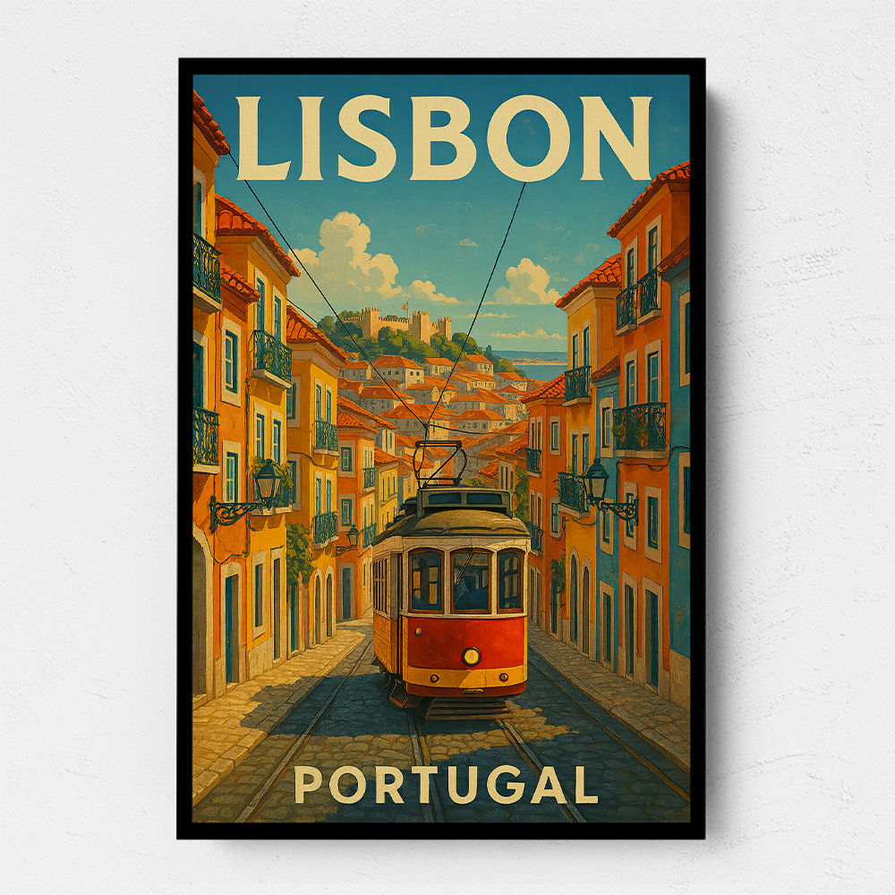 Lisbon Travel Poster Wall Art