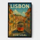 Lisbon Travel Poster Wall Art