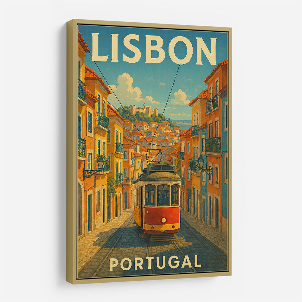 Lisbon Travel Poster Wall Art