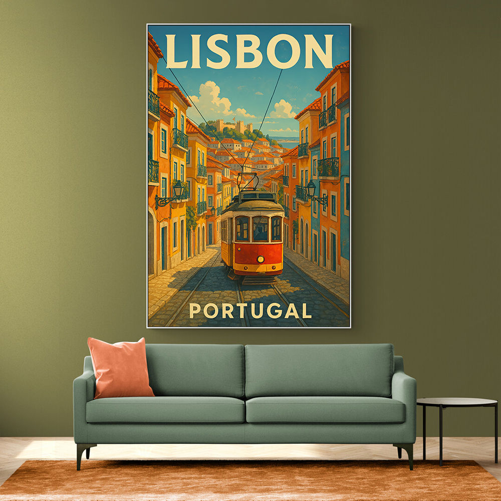 Lisbon Travel Poster Wall Art