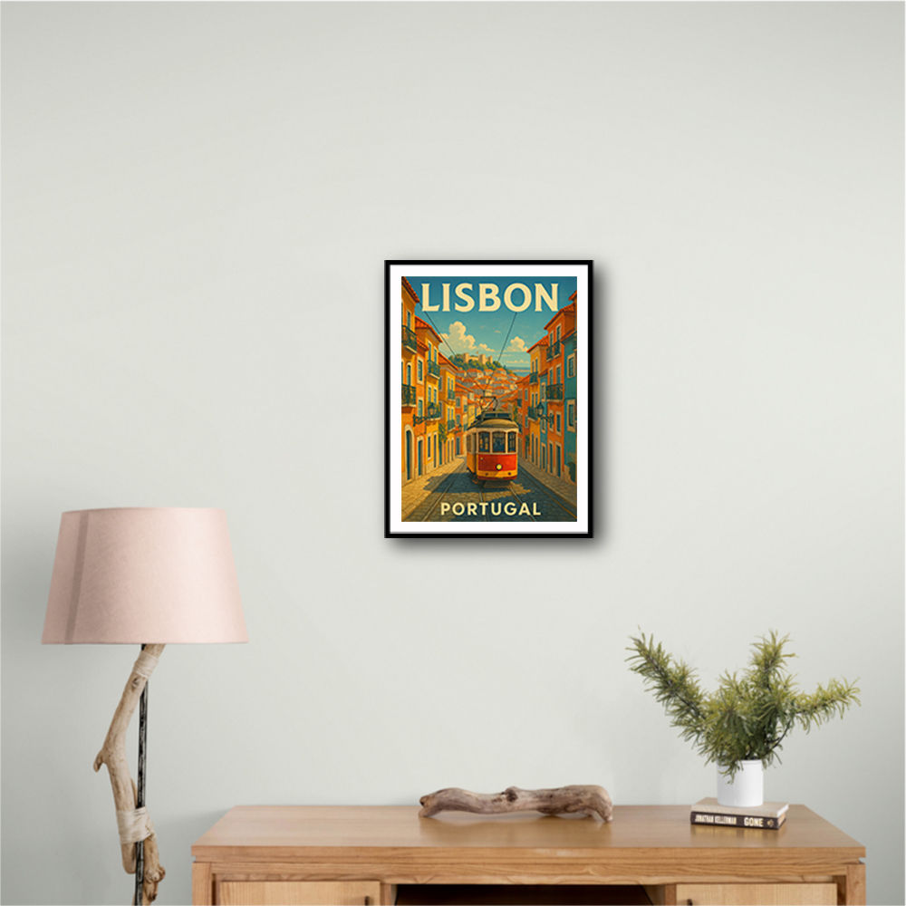 Lisbon Travel Poster Wall Art