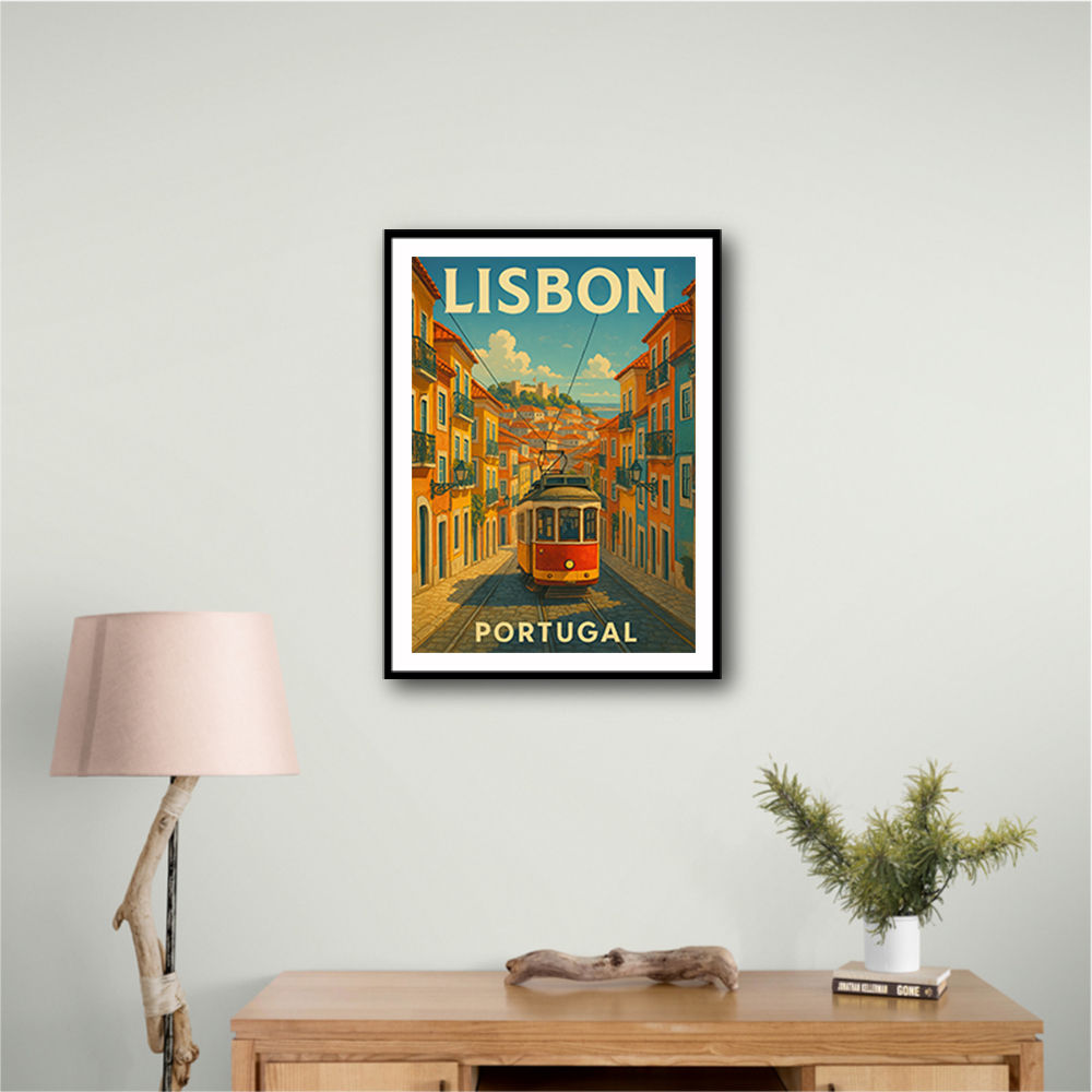 Lisbon Travel Poster Wall Art