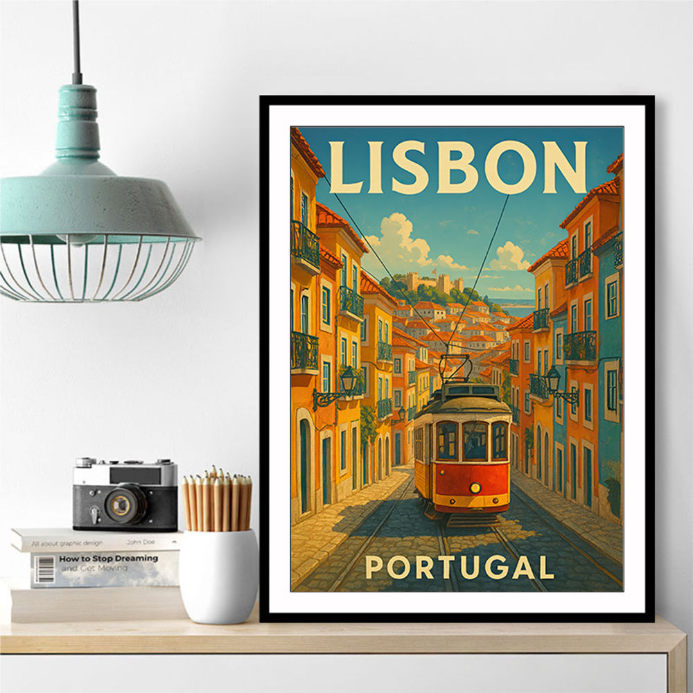 Lisbon Travel Poster Wall Art