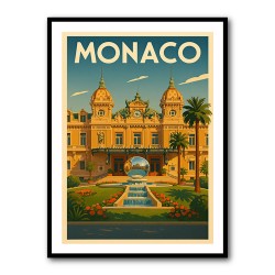 Monaco Casino Travel Poster Wall Art