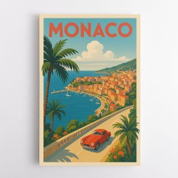 Monaco Travel Poster 1 Wall Art