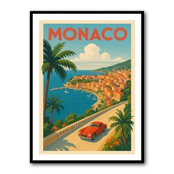 Monaco Travel Poster 1 Wall Art