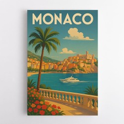 Monaco Travel Poster Wall Art