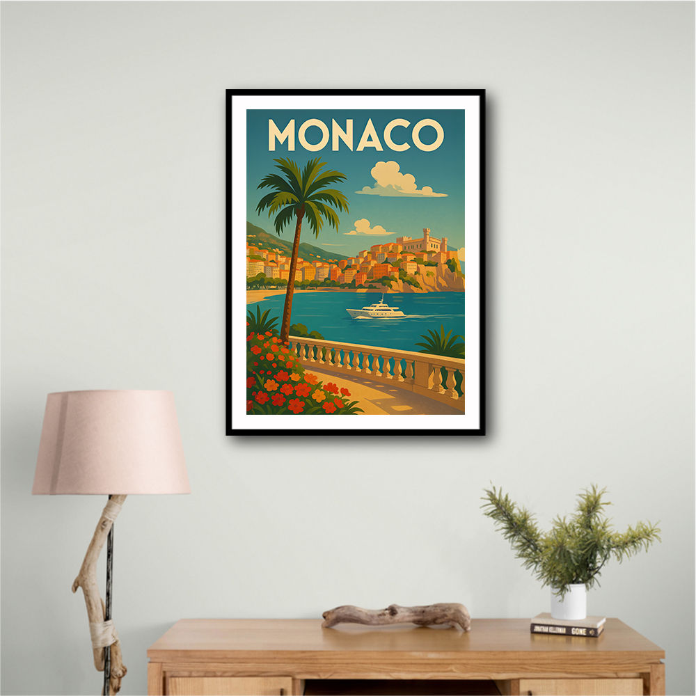 Monaco Travel Poster Wall Art Monaco Travel Poster Wall Art