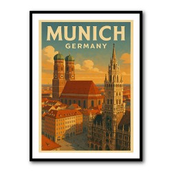 Munich Germany Travel Poster 1 Wall Art