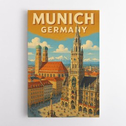Munich Germany Travel Poster Wall Art