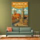 Munich Germany Travel Poster Wall Art Munich Germany Travel Poster Wall Art