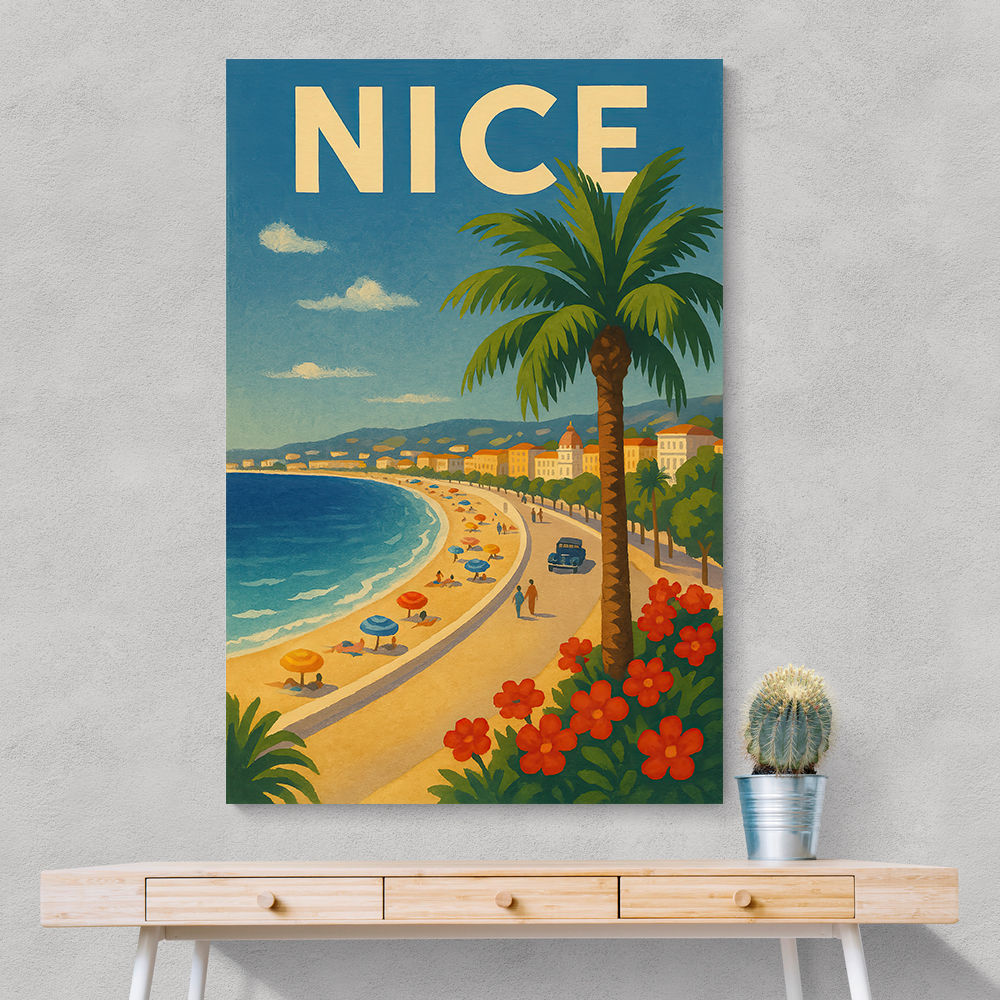 Nice France Travel Poster 1 Wall Art