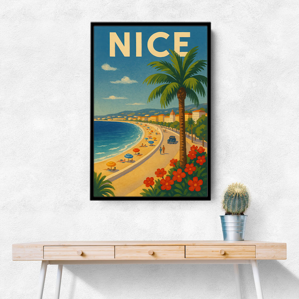 Nice France Travel Poster 1 Wall Art