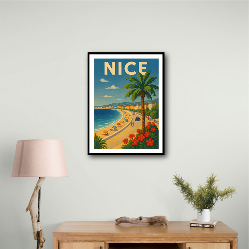 Nice France Travel Poster 1 Wall Art