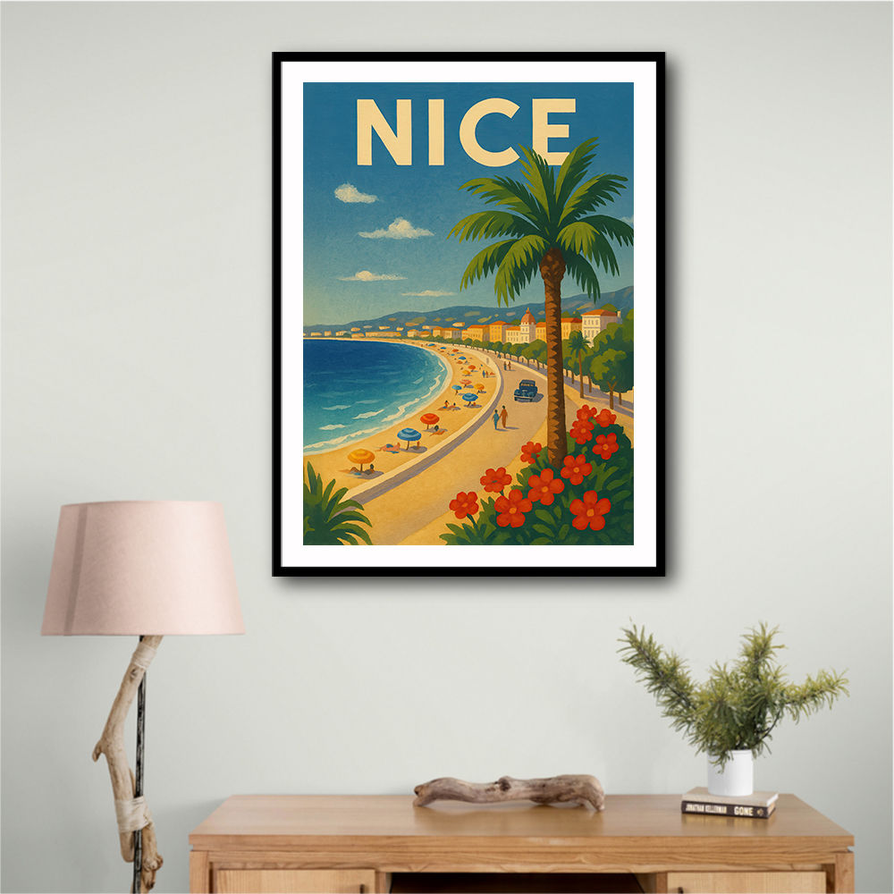 Nice France Travel Poster 1 Wall Art