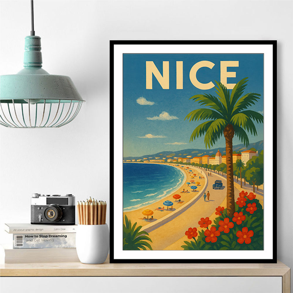 Nice France Travel Poster 1 Wall Art