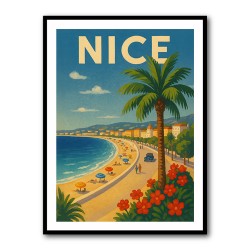 Nice France Travel Poster 1 Wall Art