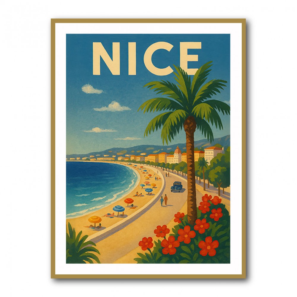 Nice France Travel Poster 1 Wall Art