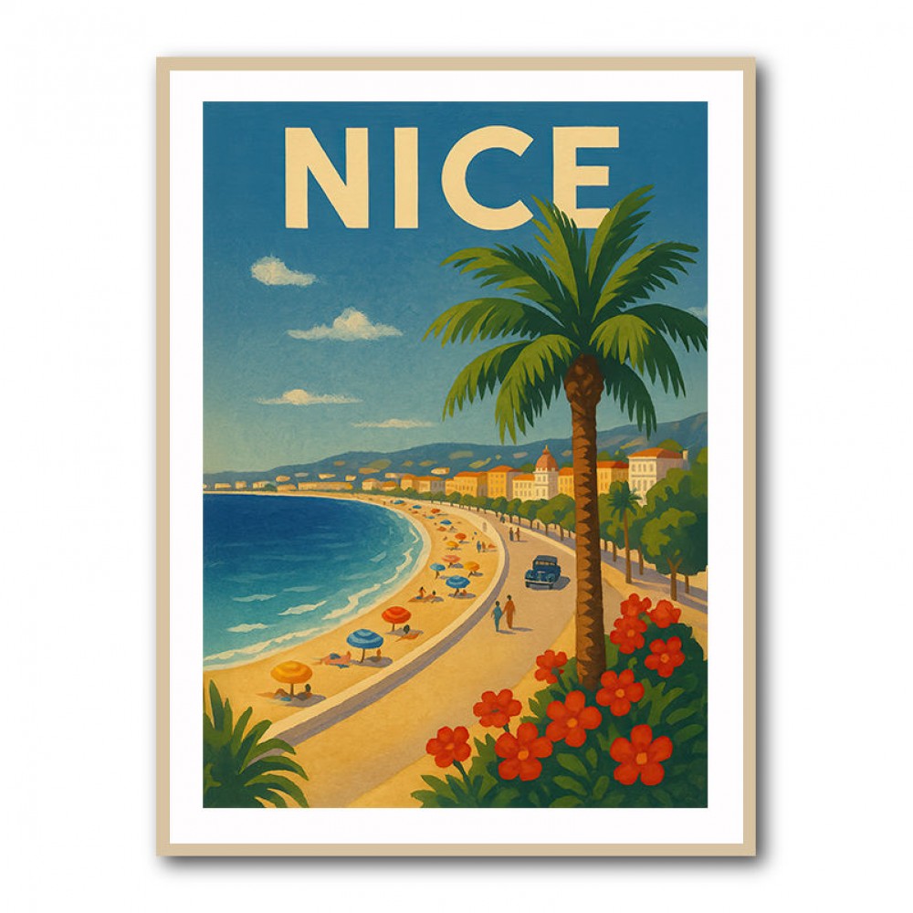 Nice France Travel Poster 1 Wall Art