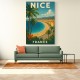 Nice France Travel Poster Wall Art