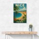 Nice France Travel Poster Wall Art