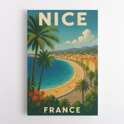 Nice France Travel Poster Wall Art