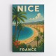 Nice France Travel Poster Wall Art