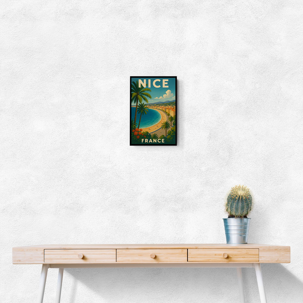 Nice France Travel Poster Wall Art