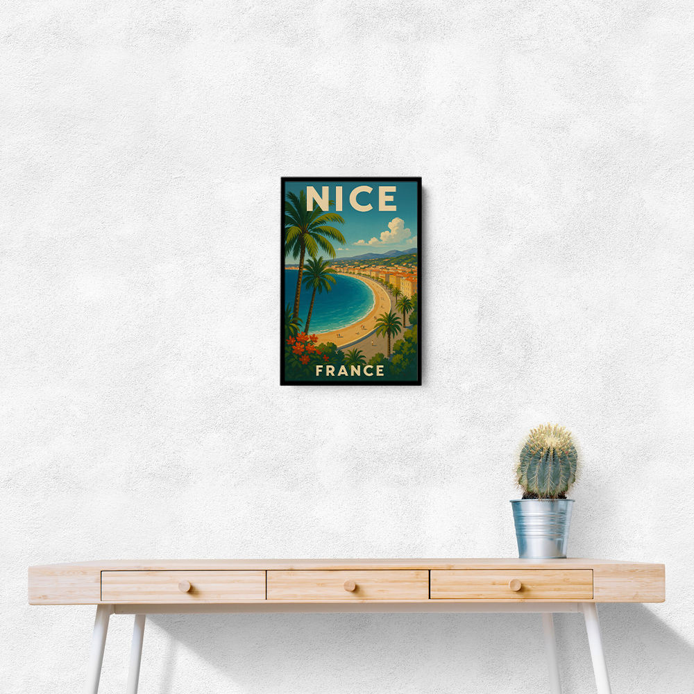 Nice France Travel Poster Wall Art