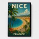 Nice France Travel Poster Wall Art