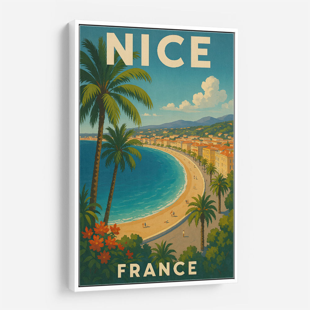 Nice France Travel Poster Wall Art