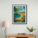 Nice France Travel Poster Wall Art