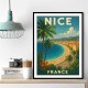 Nice France Travel Poster Wall Art