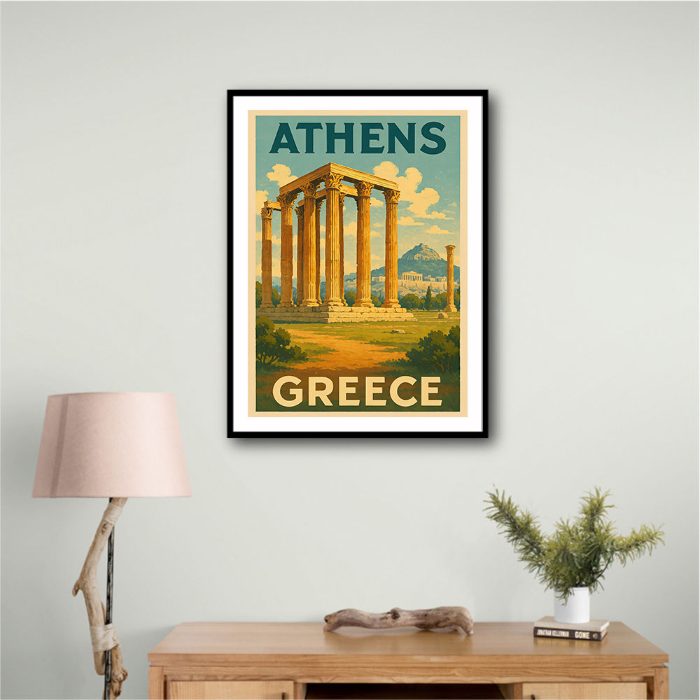 Olympian Zeus Greece Travel Poster 1 Wall Art Olympian Zeus Greece Travel Poster 1 Wall Art