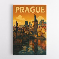 Prague Travel Poster Wall Art
