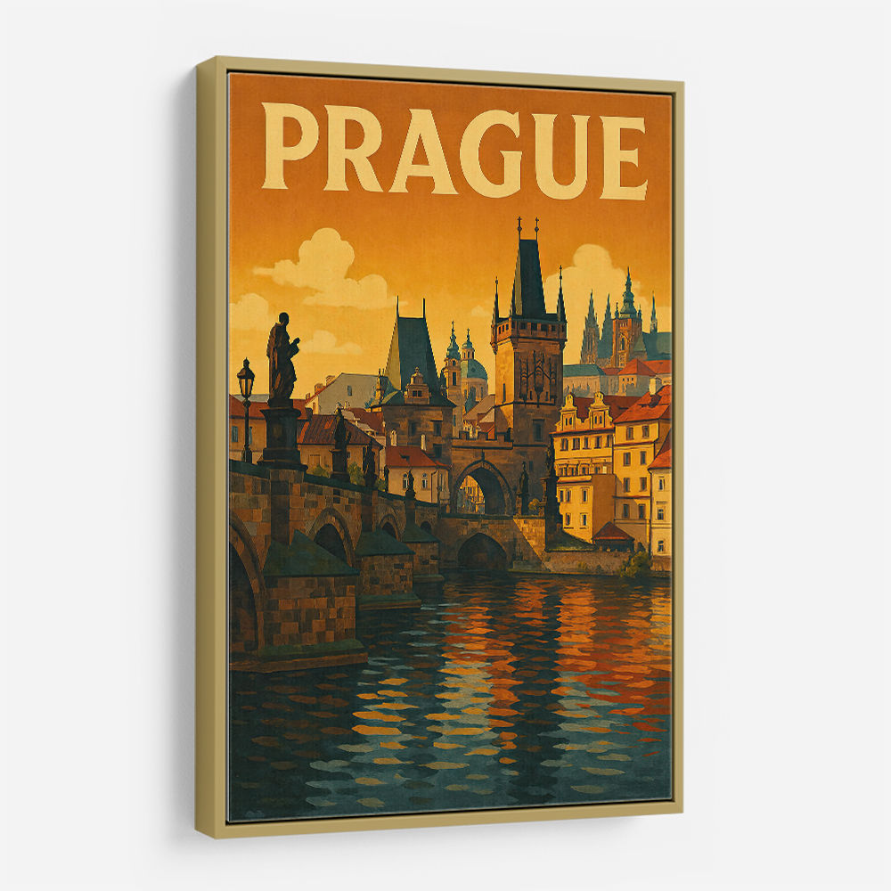 Prague Travel Poster Wall Art Prague Travel Poster Wall Art