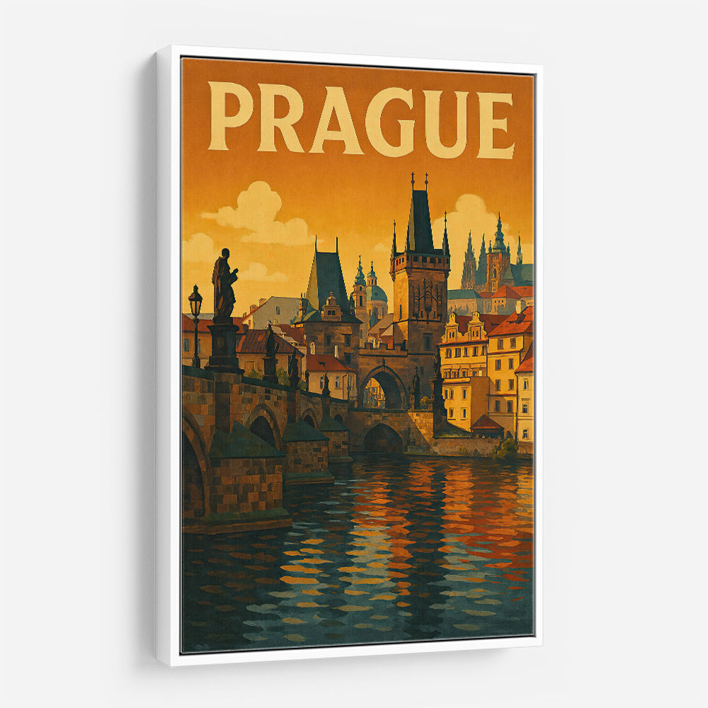Prague Travel Poster Wall Art Prague Travel Poster Wall Art