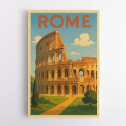 Rome Colosseum Travel Poster 1 Wall Art