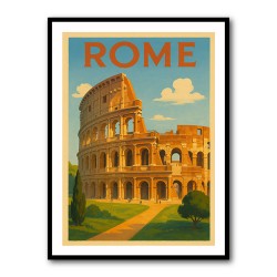 Rome Colosseum Travel Poster 1 Wall Art