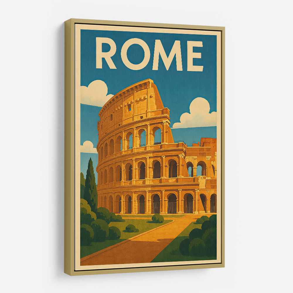 Rome Colosseum Travel Poster Wall Art Rome Colosseum Travel Poster Wall Art