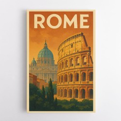 Rome Travel Poster 1 Wall Art