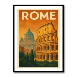 Rome Travel Poster 1 Wall Art